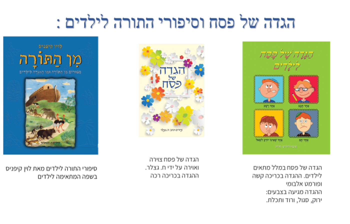 לקראת פסח: כל הספרים החדשים והמומלצים לילדים