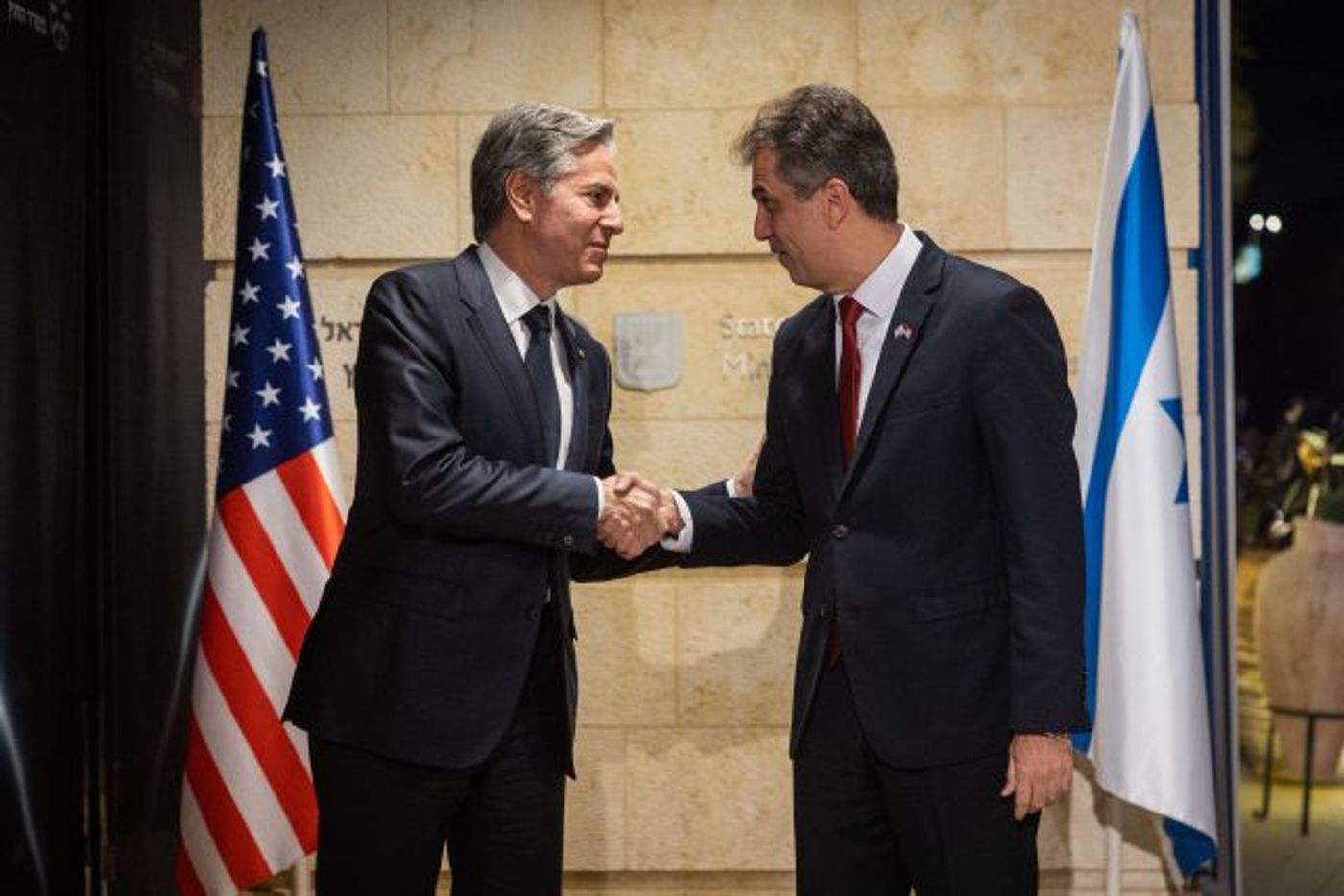 כהן ומזכיר המדינה בלינקן (צילום ארכיון: יונתן זינדל/פלאש 90)