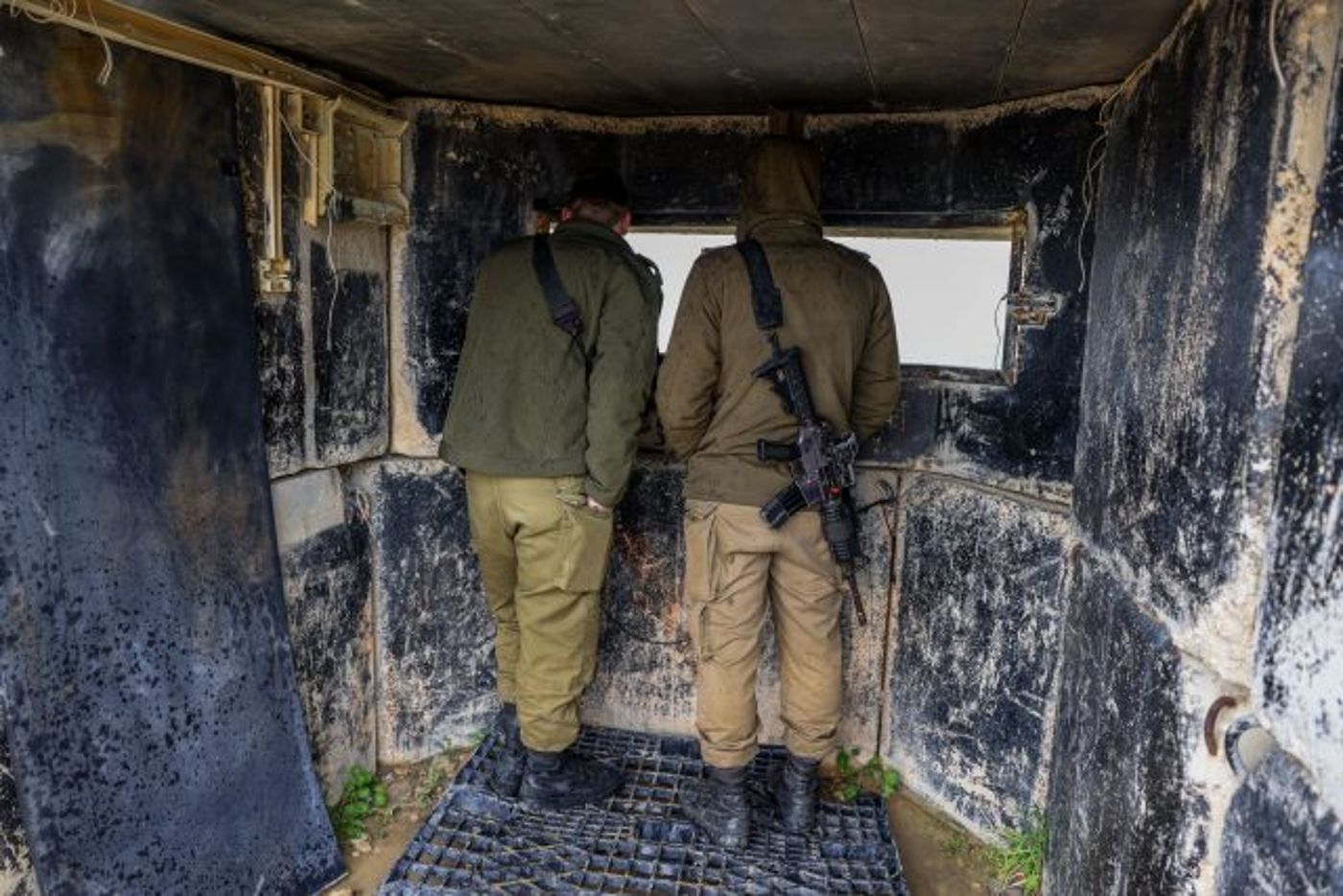 בלי תאורה, בלי חשמל. בלי מצלמות. מוצב בגבול לבנון (דודי כהן/פלאש90)