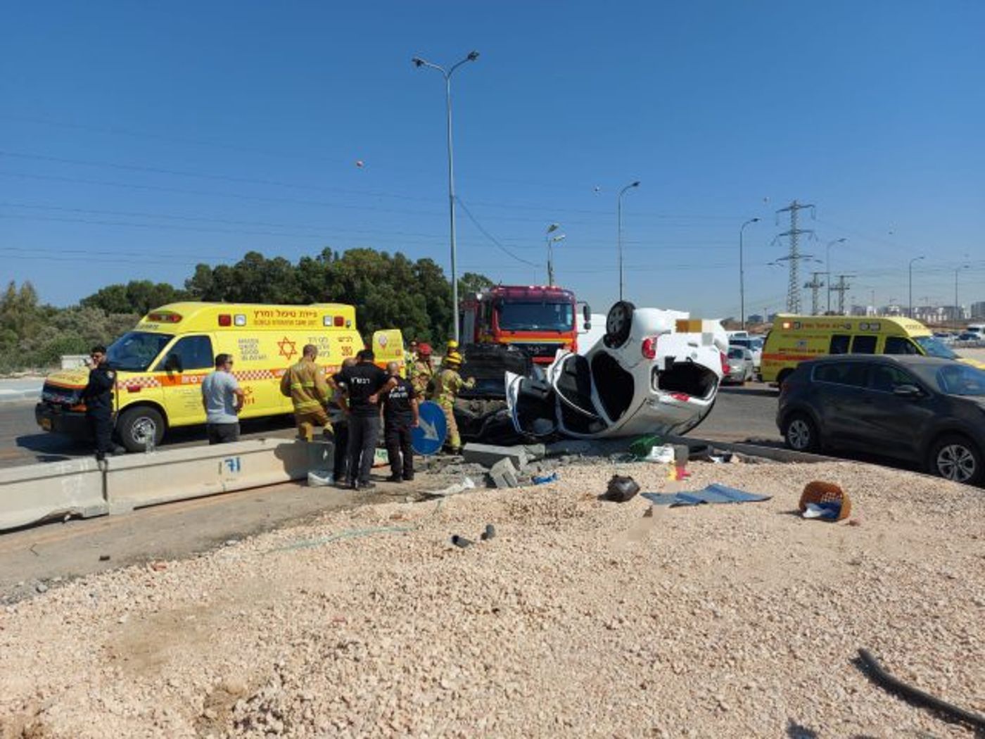 4 פצועים, בהם 2 בינוני בתאונה בצומת ארז