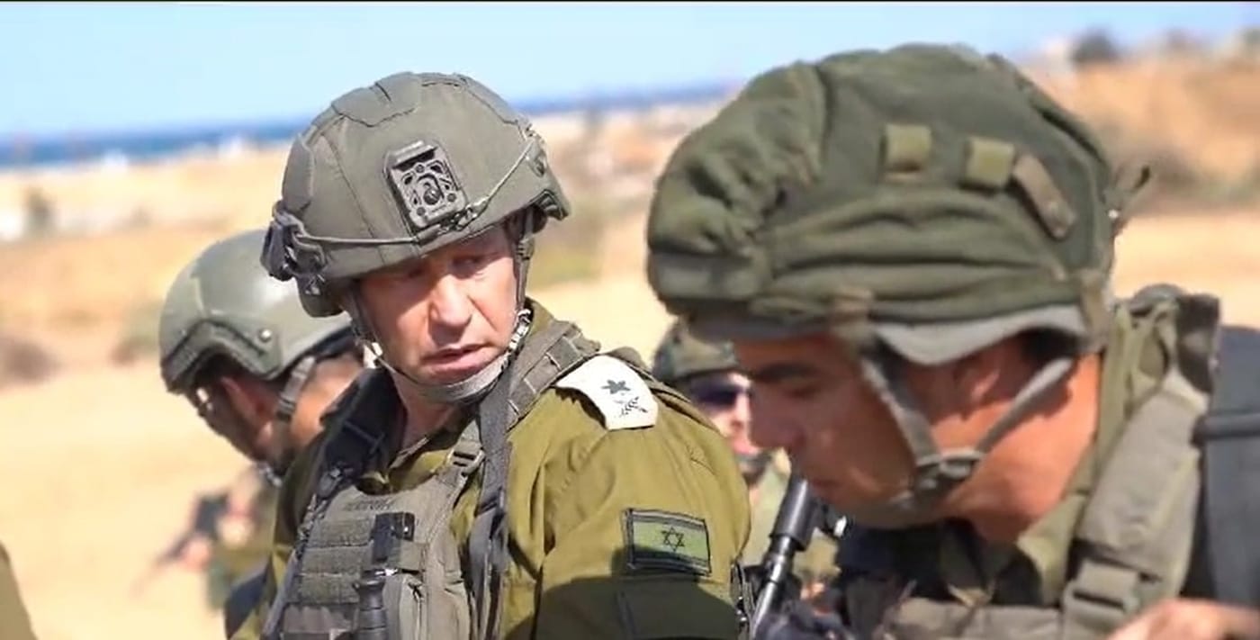 צפו בתיעוד: מפקד פיקוד דרום ברצועת עזה