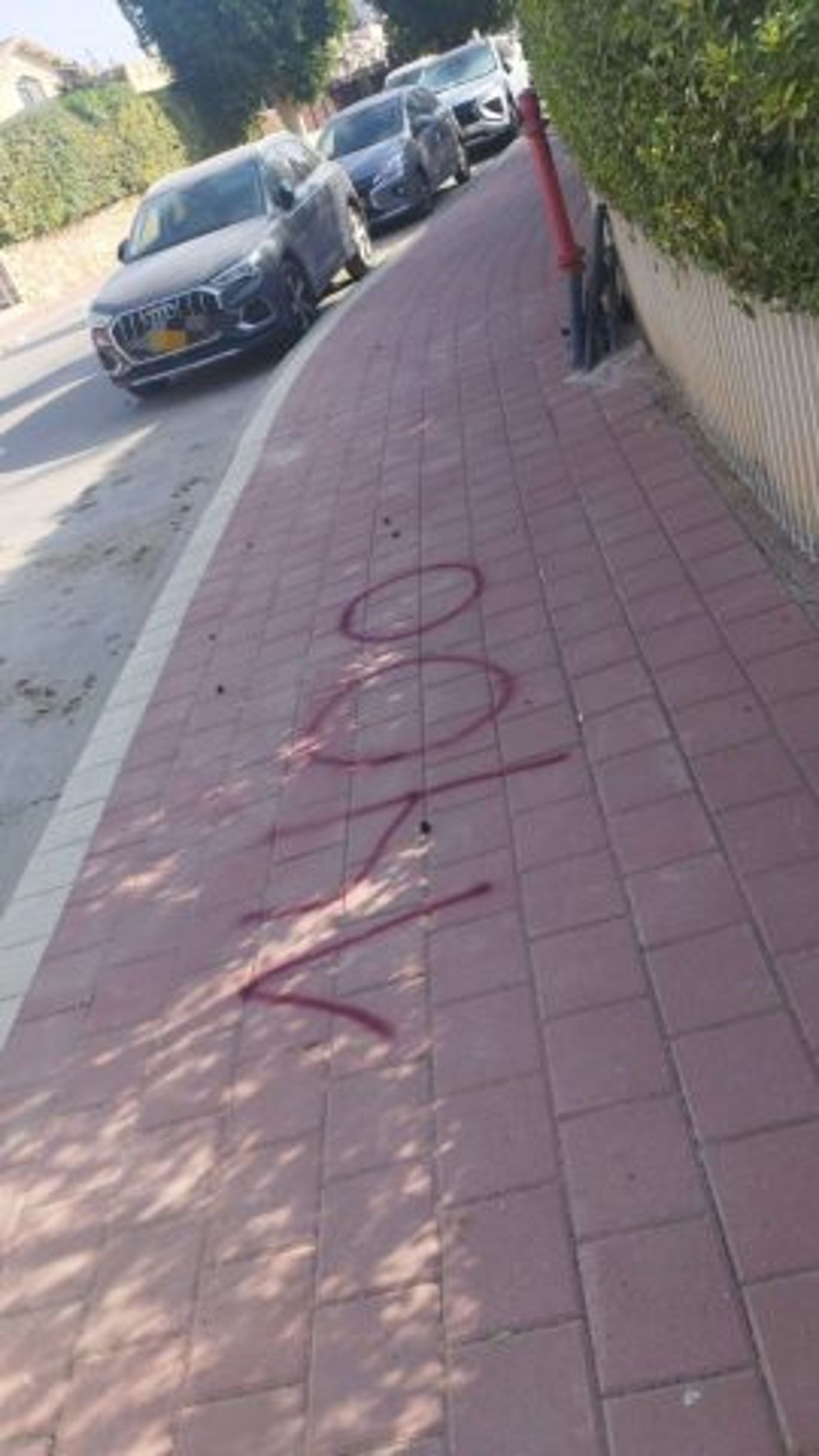 כיתוב הגרפיטי בסמוך לביתו של ח"כ דנינו