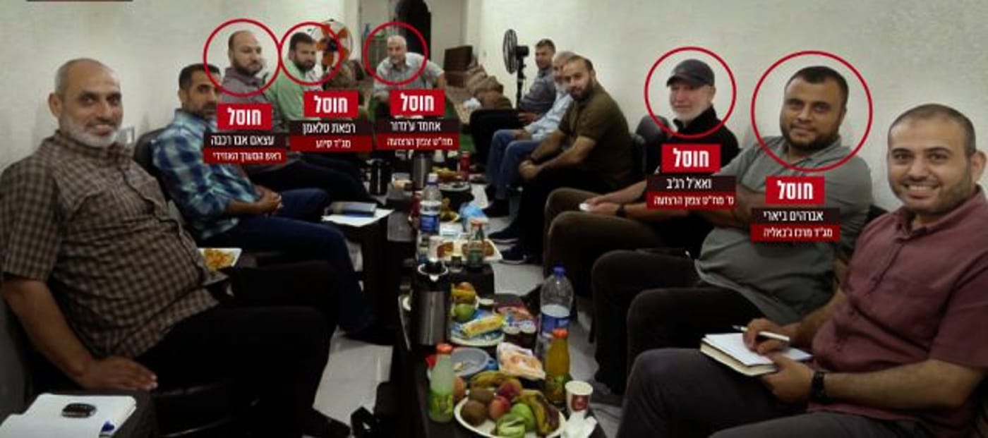 צה"ל חושף תיעוד של בכירי חמאס בתוך המנהרות בעזה