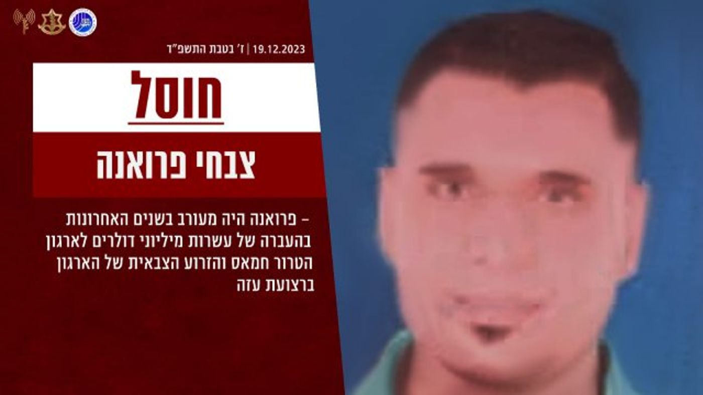 צבחי פרואנה, העביר כספים לזרוע הצבאית