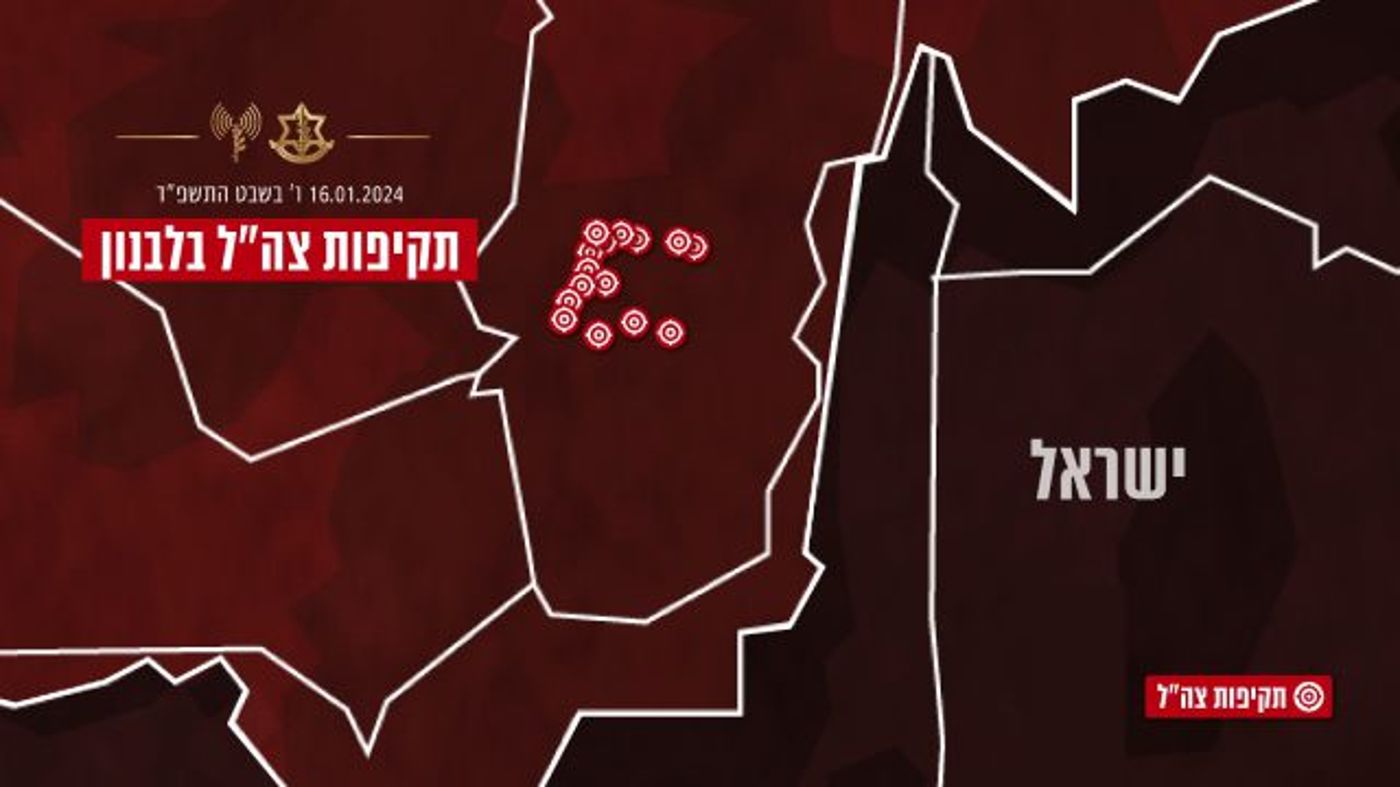 מפת התקיפות בלבנון (דוצ)