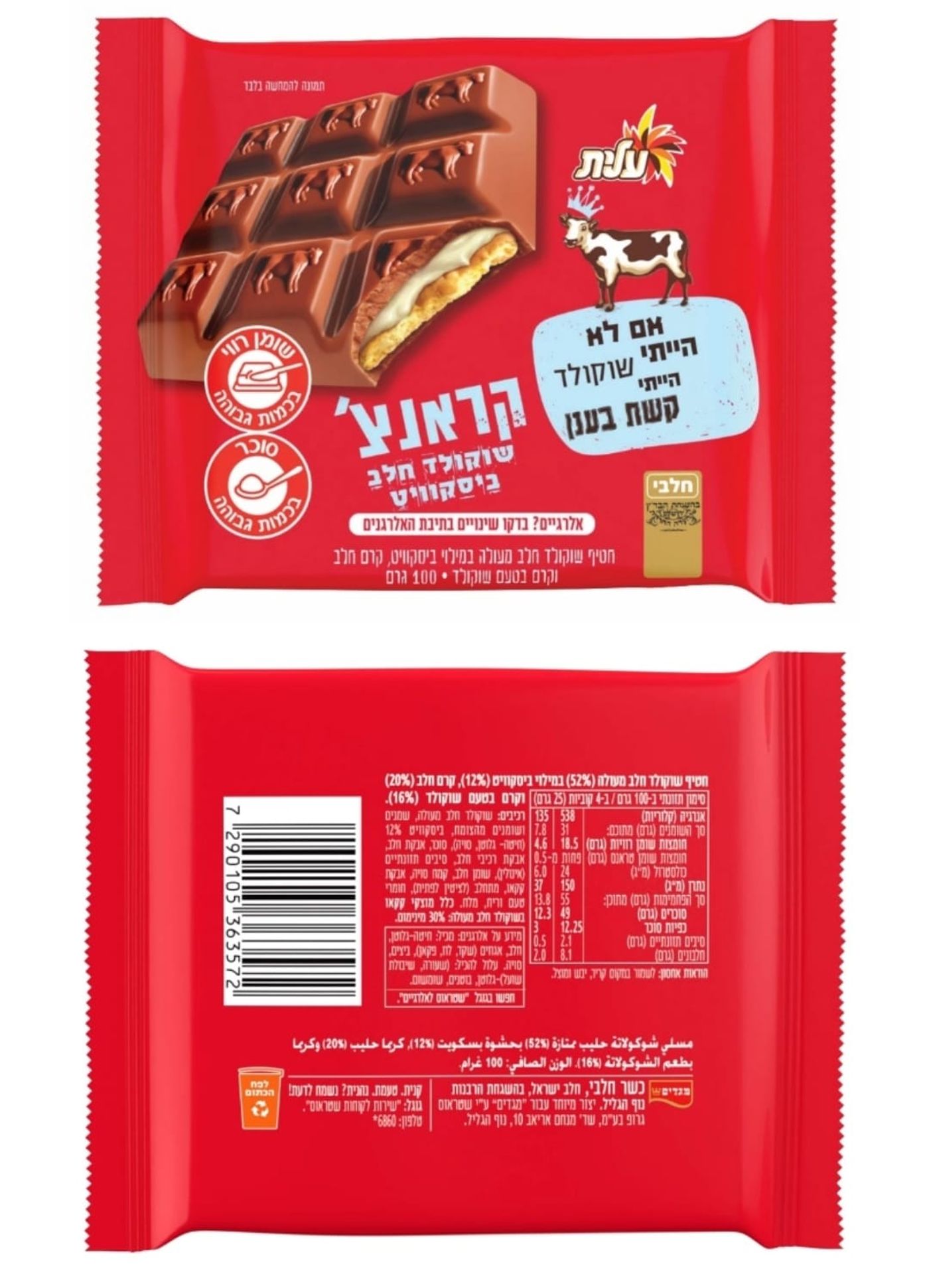 שטראוס מודיעה: ריקול לביסקוויט השוקולד המוכר
