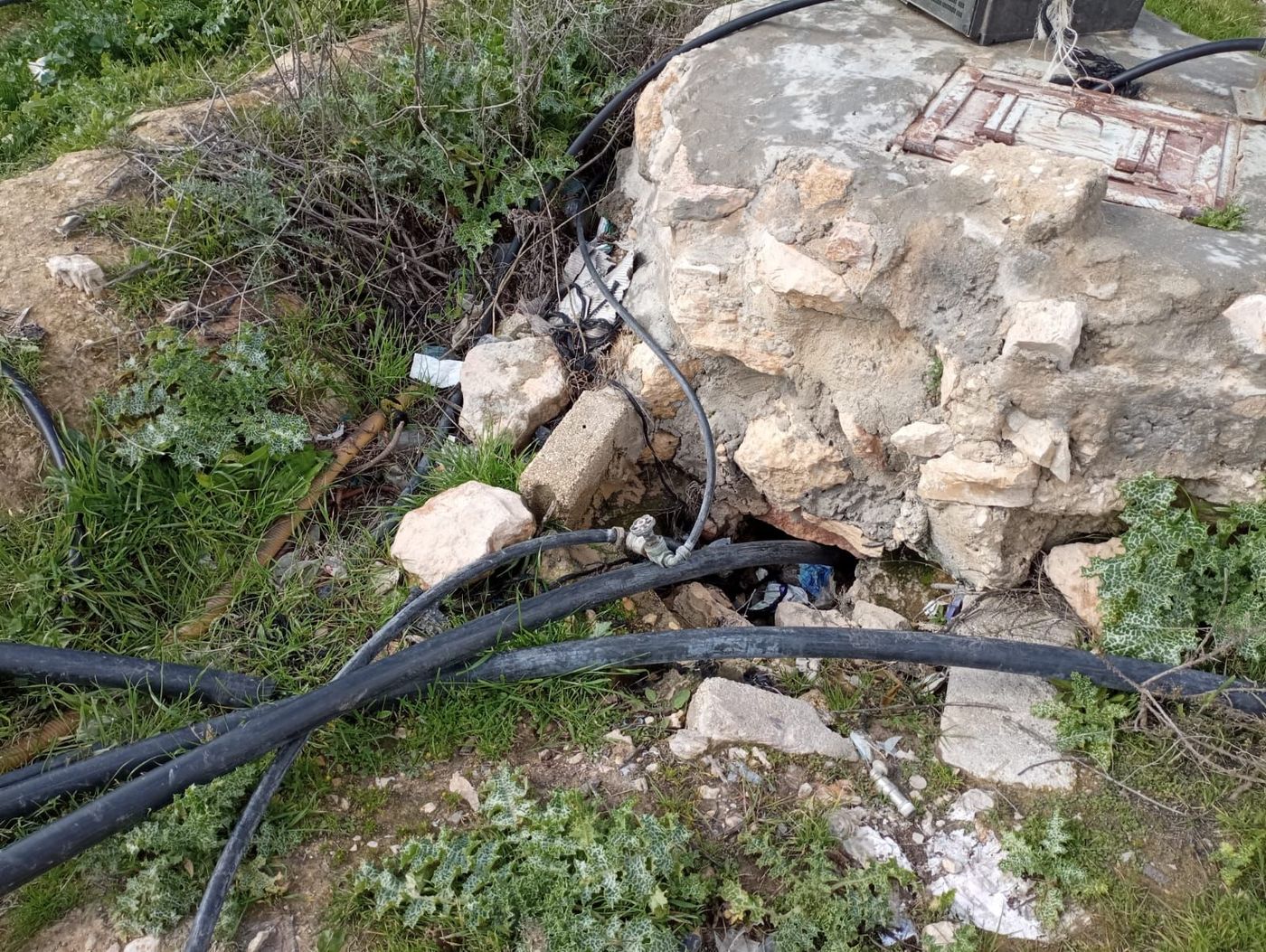 הסוף לגניבה: נותקה מערכת מים פלסטינית פיראטית