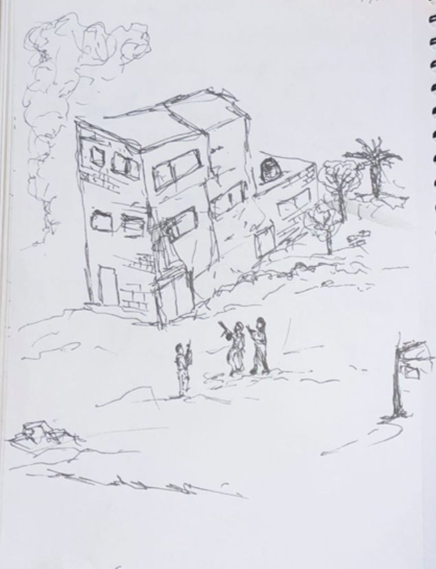 דרך המכחול: הלוחם צייר את אירועי המלחמה בעזה