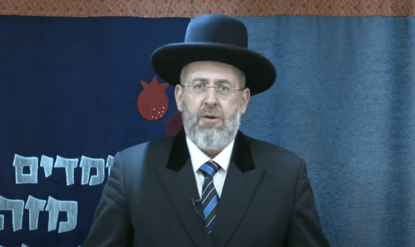 צפו: דרשת שבת הגדול של הרב הראשי לישראל