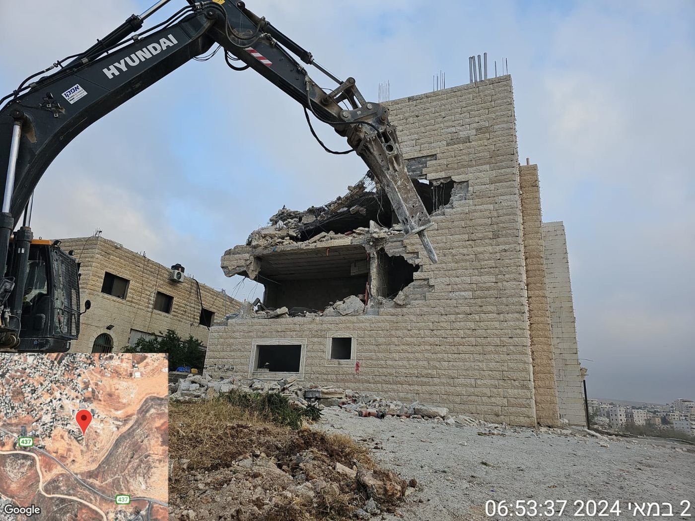 האכיפה נמשכת: המנהל האזרחי הרס בניין רב קומות