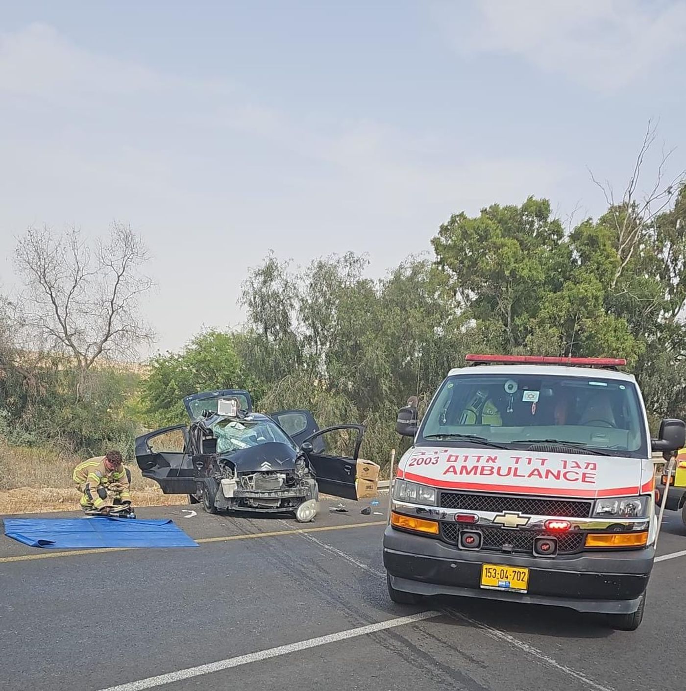 תאונת דרכים קטלנית בדרום: בן 20 במצב קשה
