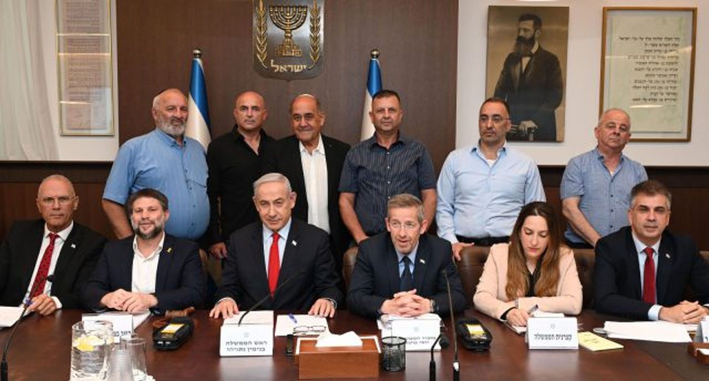 נתניהו עם ראשי הרשויות של הצפון בשבוע שעבר (קרדיט: חיים צח /לע"מ)