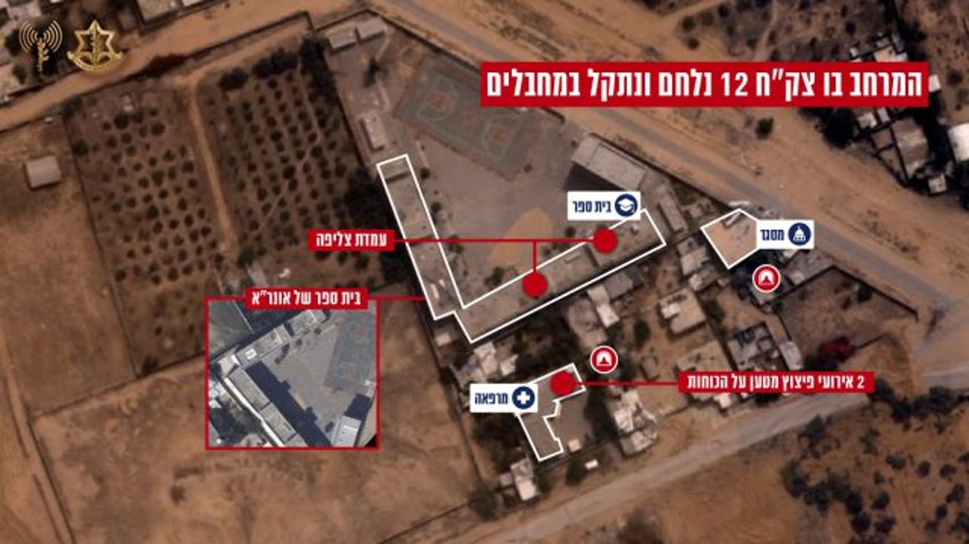 תצלום אווירי של המרחב בו נלחמו צק״ח 12 (דובר צה"ל)