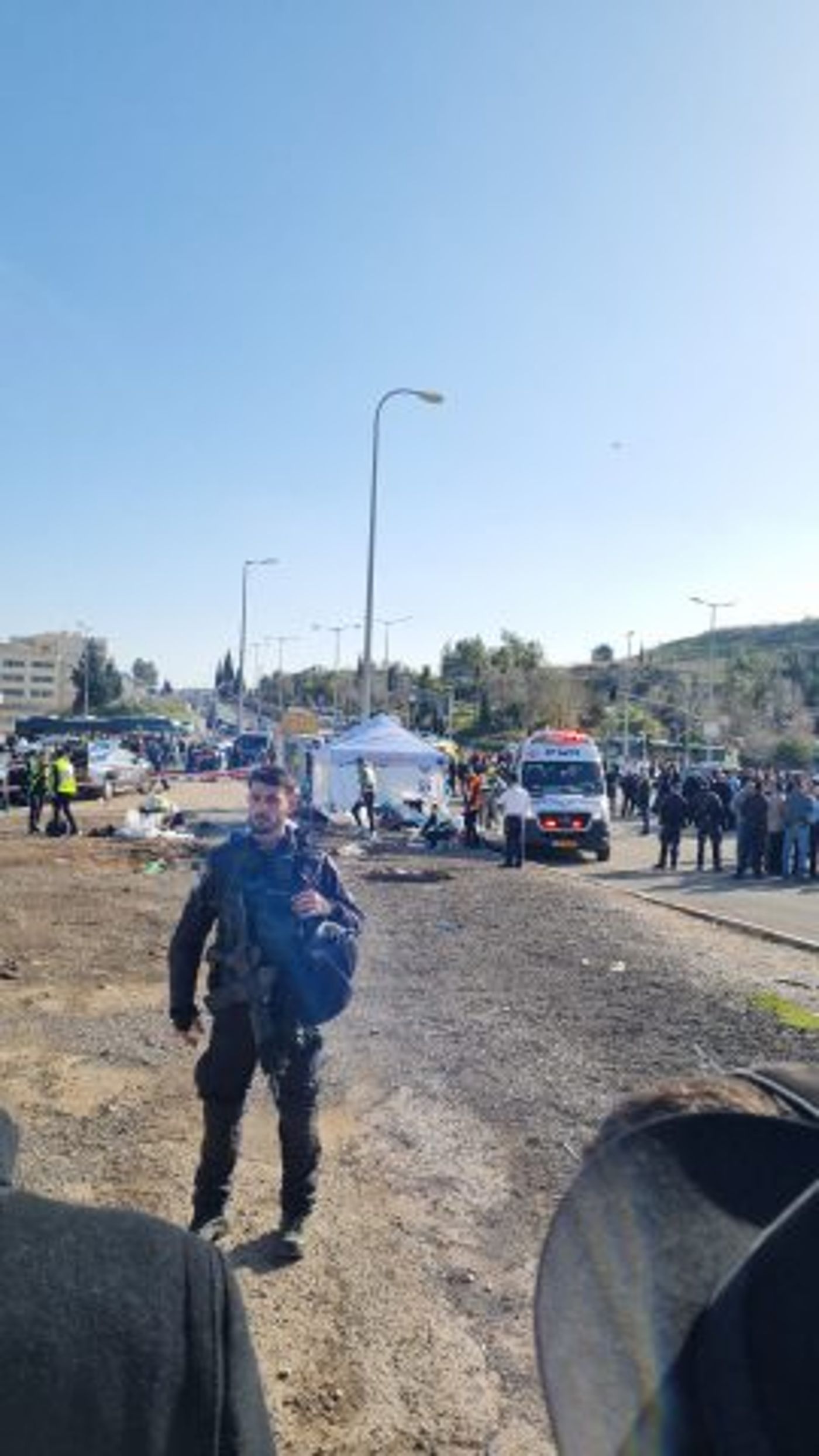 זירת הפיגוע בו נדרסו למוות האחים פלאי