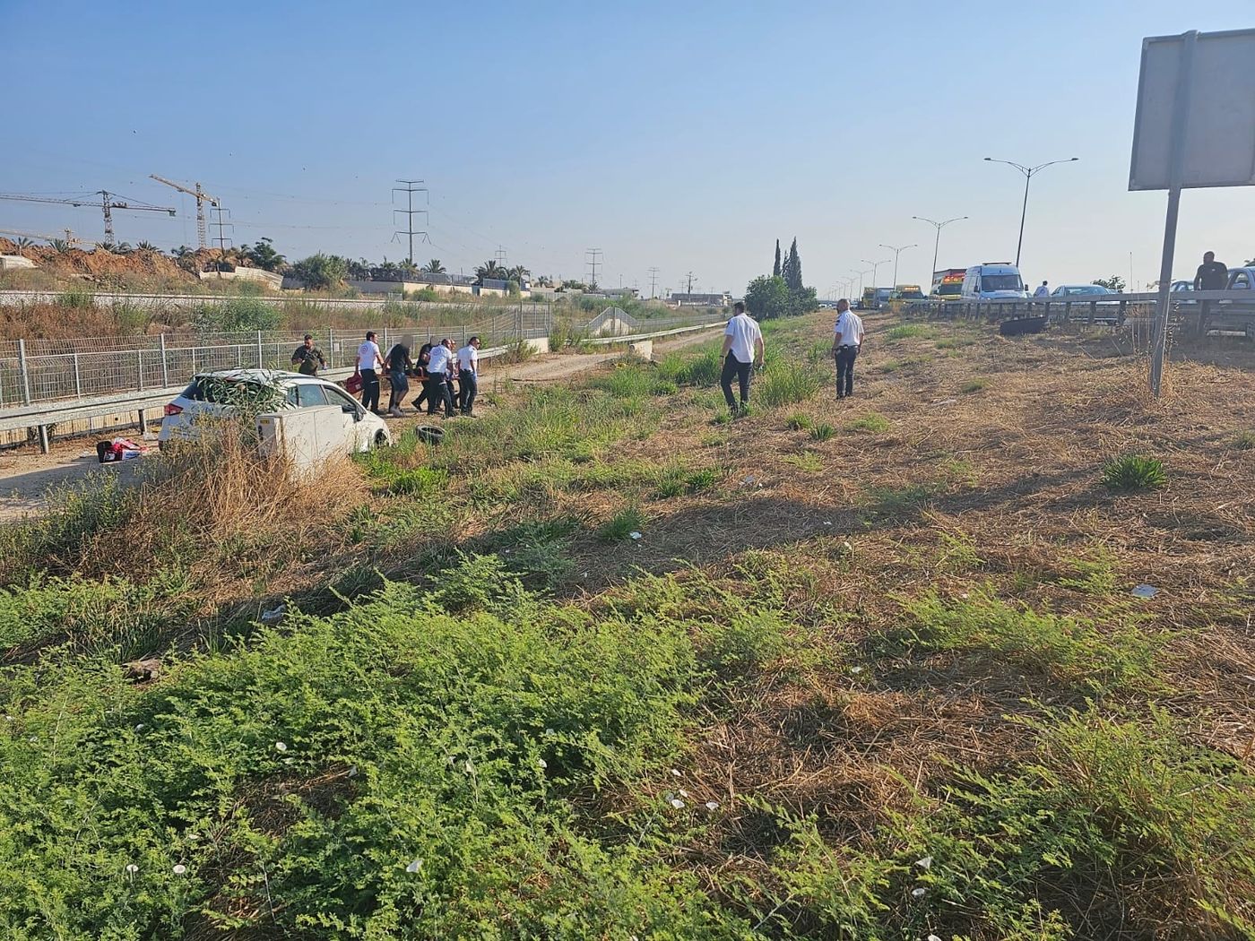בן 50 נפצע קשה לאחר שהתהפך עם רכבו בכביש 6