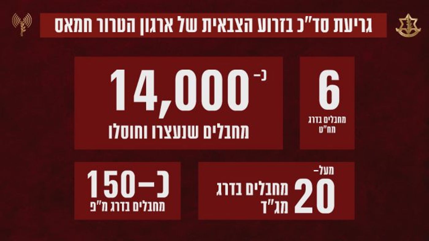 נתוני גריעת הסדכ של הזרוע הצבאית (באדיבות: דוצ)