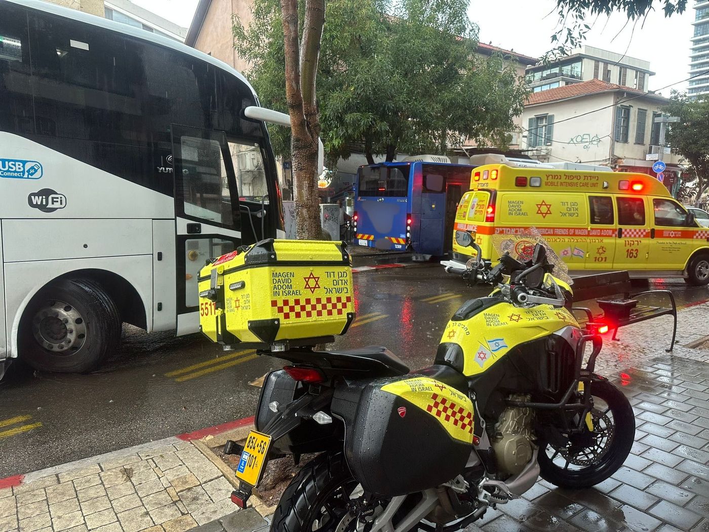 ת"א: הולכת רגל נפגעה מאוטובוס, מצבה קשה