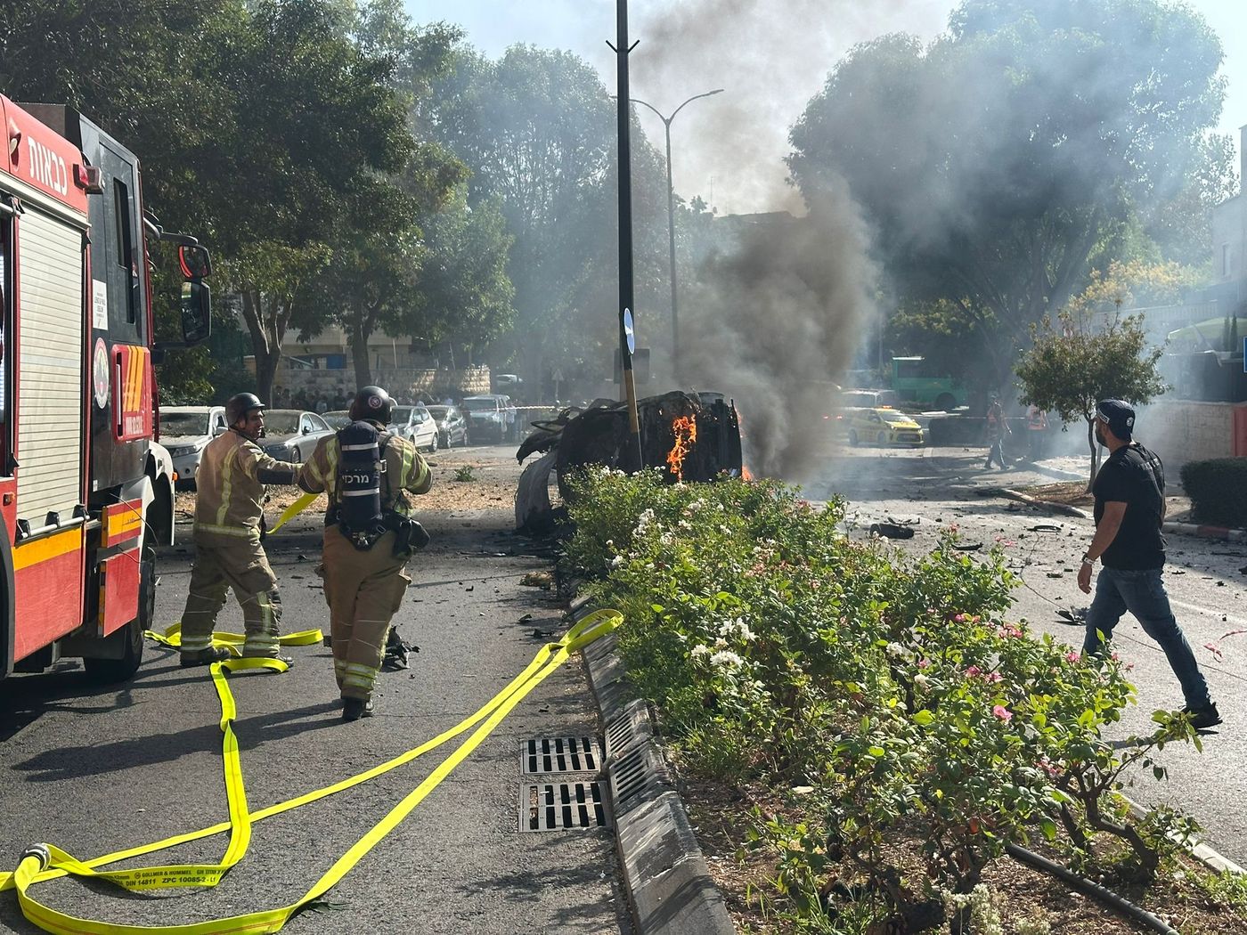 זירת הנפילה בכרמיאל (דוברות מד"א)