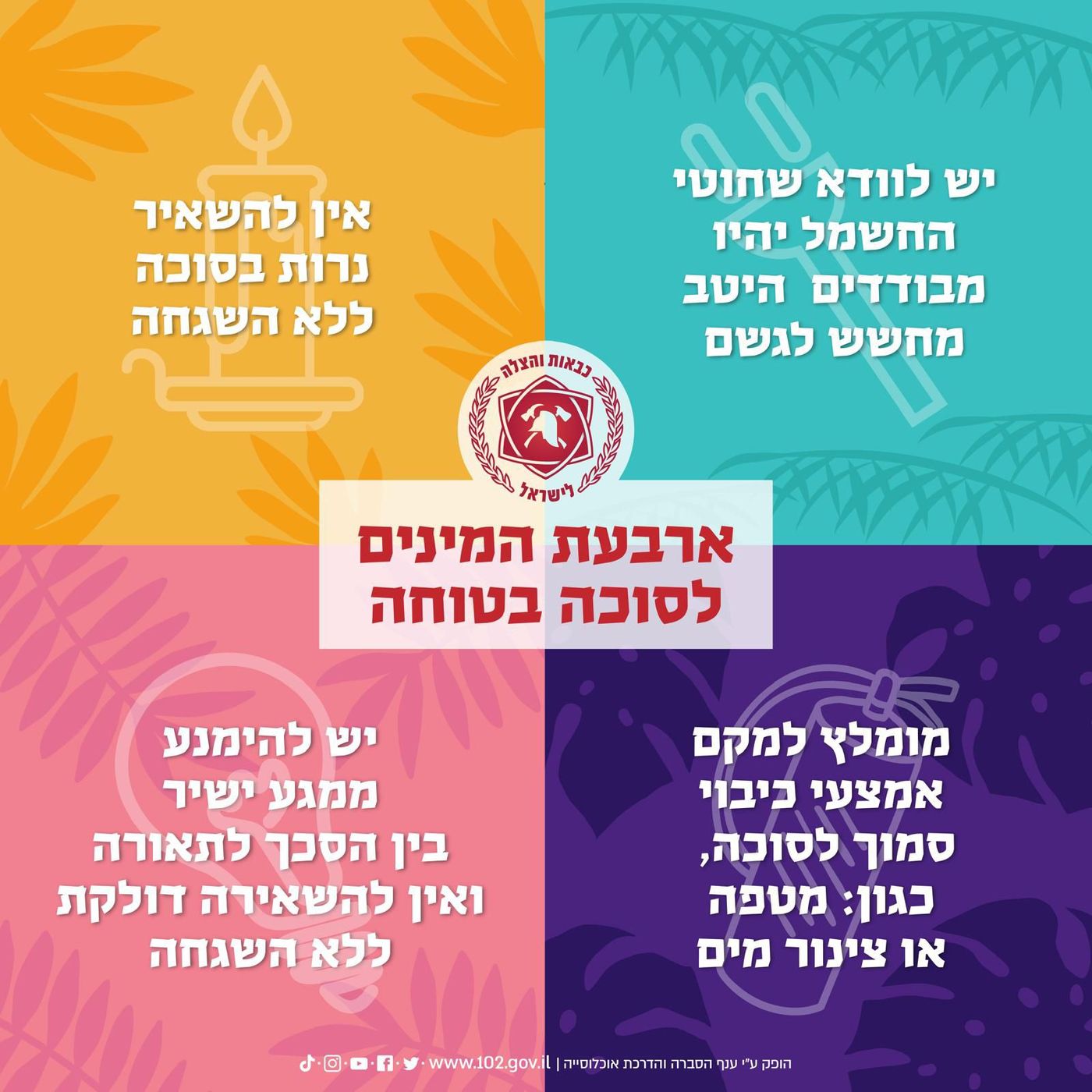 לקראת חג הסוכות: הנחיות בטיחות מצילות חיים