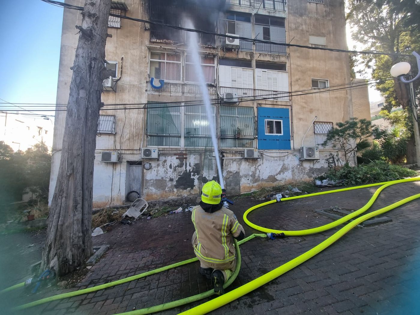 כיבוי השריפה בחיפה |