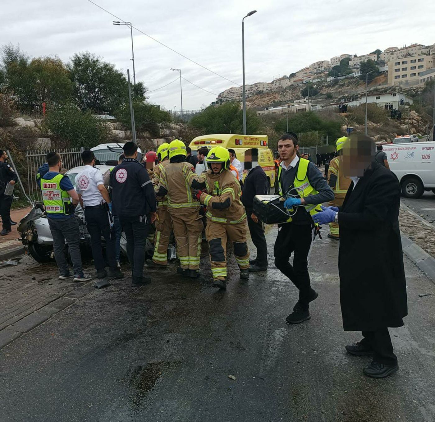 תאונה קשה בביתר עלית: 6 פצועים, בהם בן 30 שנפצע באורח אנוש
