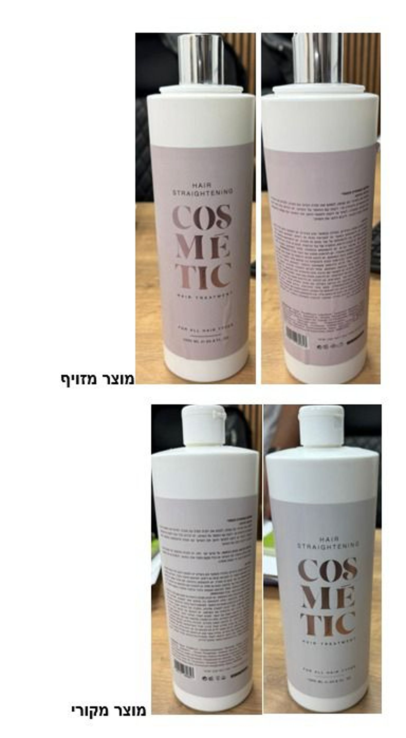 הדימיון בין המוצרים, משרד הבריאות.