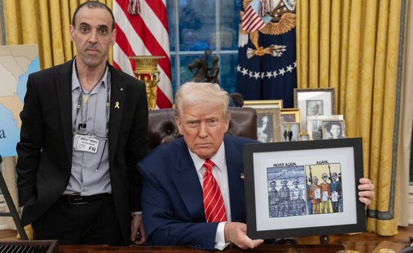 אלי שרעבי לצד הנשיא טראמפ,