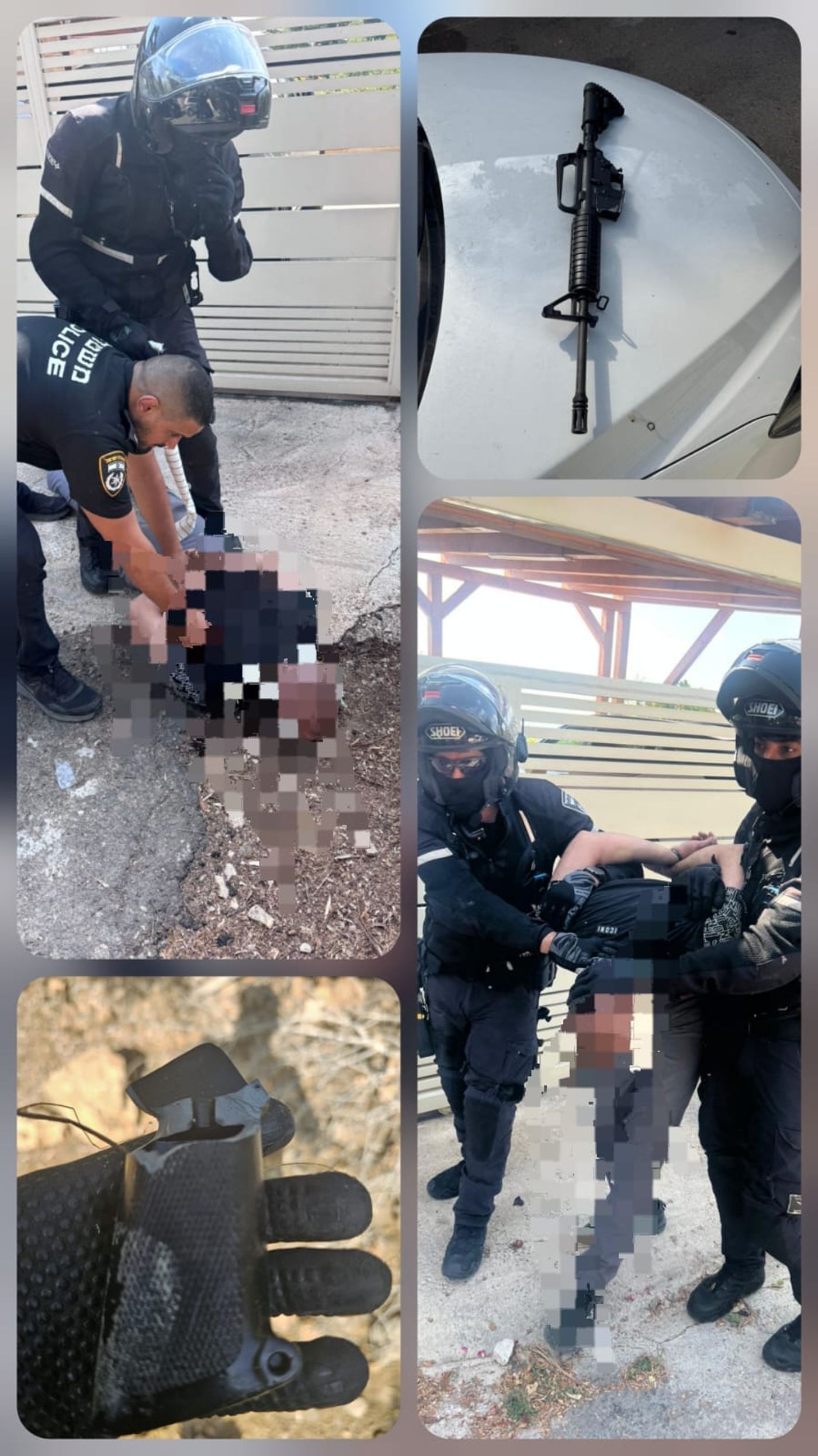 בזכות סימני ירי על השמשה: החשודים נעצרו לאחר מרדף
