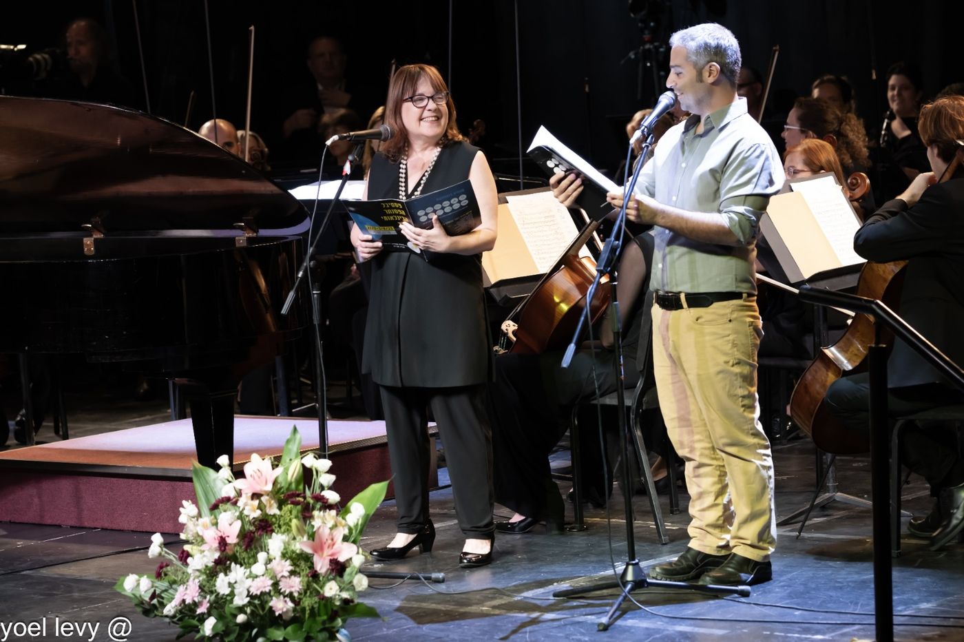 און כהן מנכ"ל הפסטיבל וד"ר מיכל טל מנהלת אמנותית ויוזמת הפסטיבל (צלם יואל לוי)