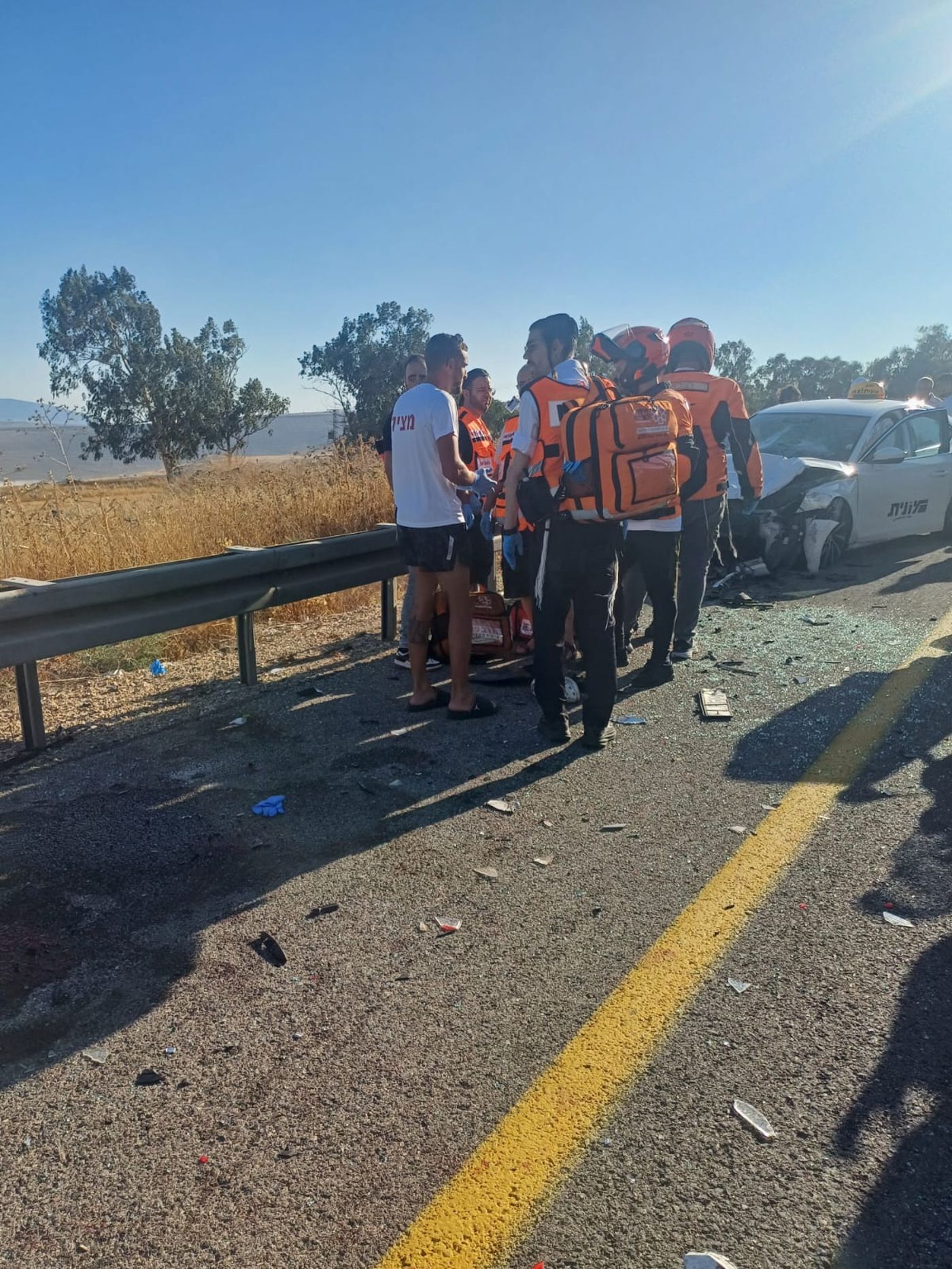 פוריה: רכב התנגש ברכב שנעצר בצד הדרך – 3 פצועים אנוש