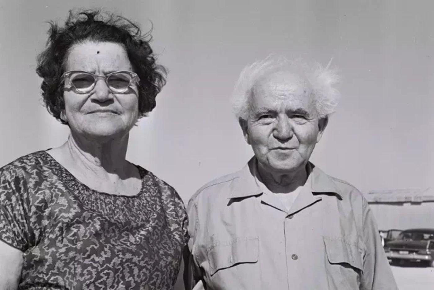 בן גוריון ואשתו.