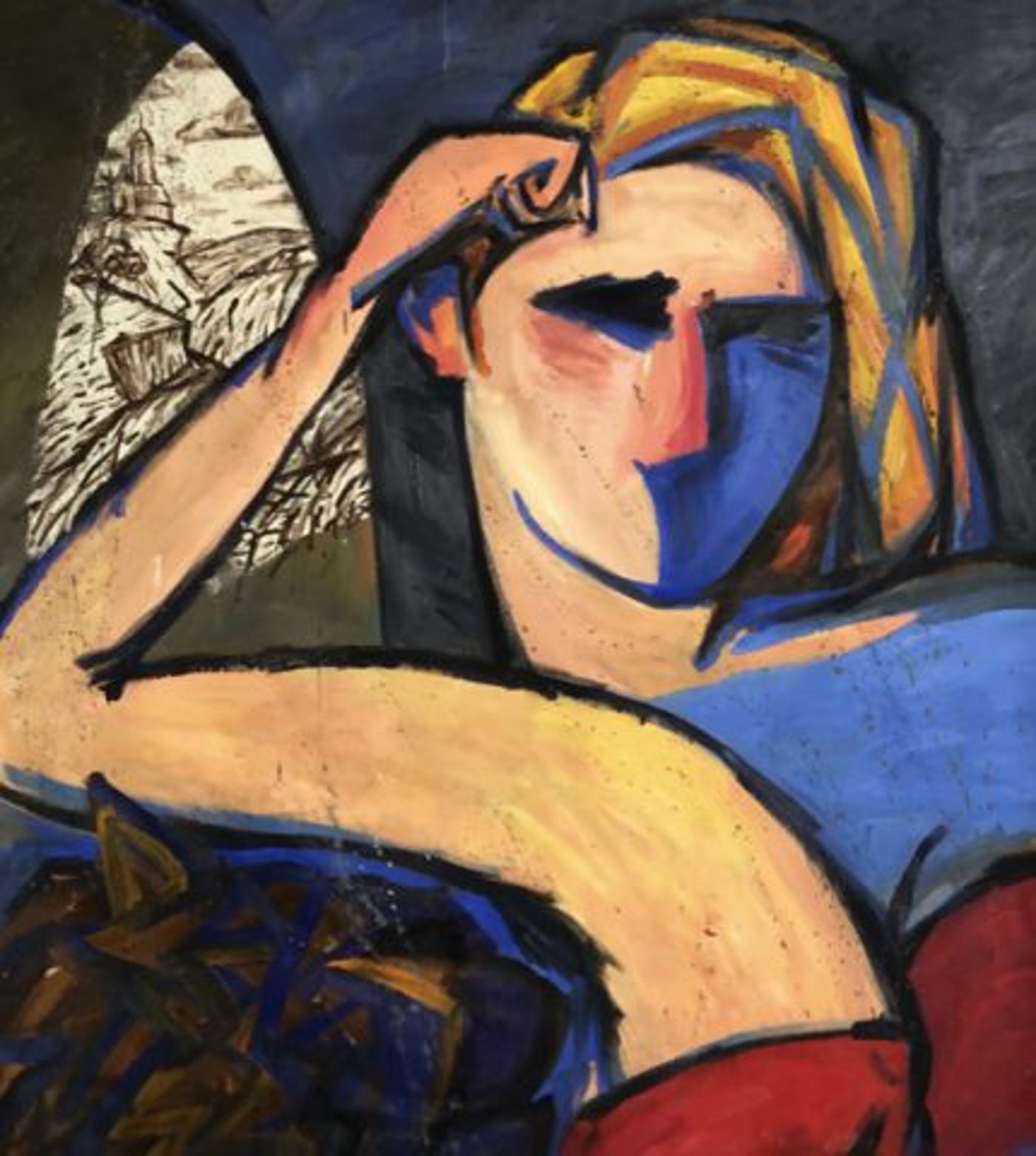 UMBRIA oil colors and industrial paint on drill. (יחצ יבגני מרמן)