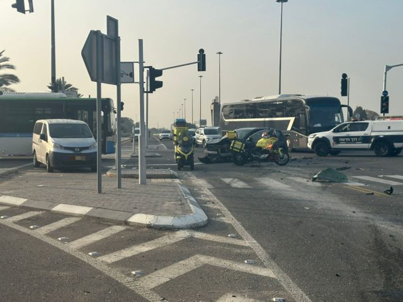 6 פצועים בתאונה קשה בכביש 444; שיבושי תנועה במקום