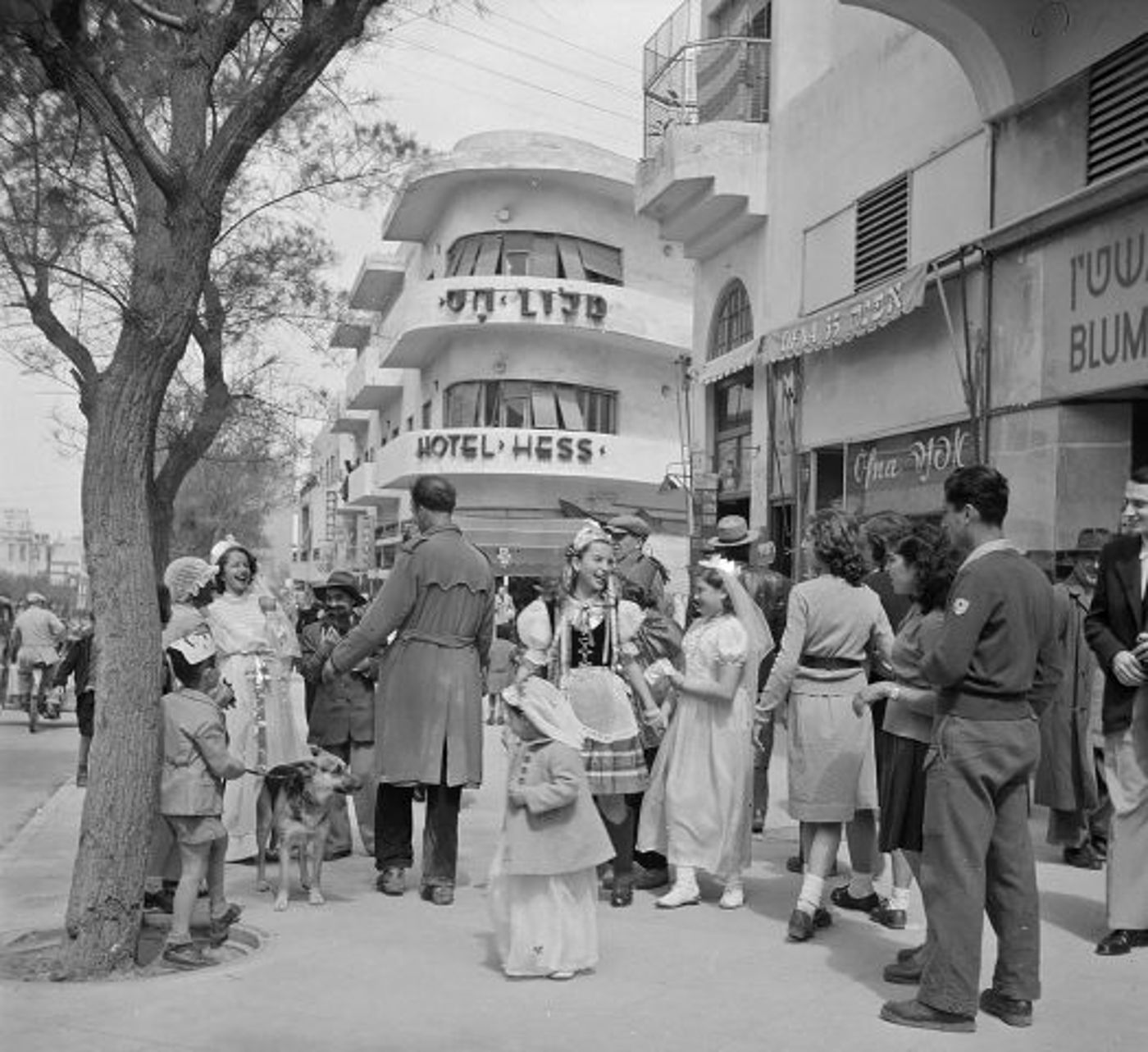 אלנבי מלון הס פורים 1948 (קרדיט הארכיון העירוני תל אביב יפו)