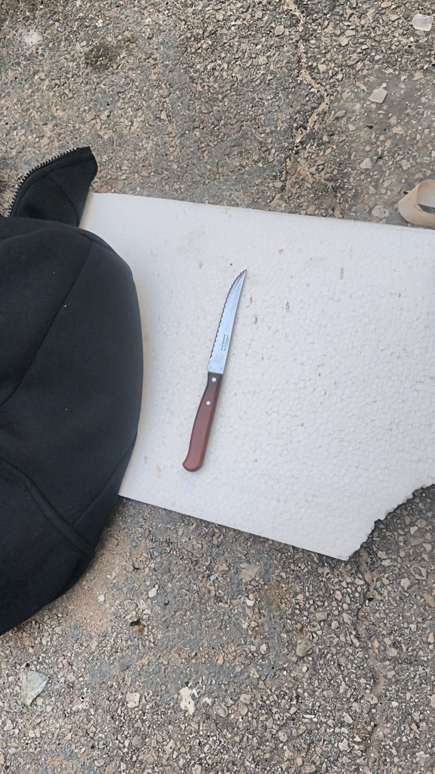 הסכין בה נדקר ראש המועצה הדתית ברמת גן