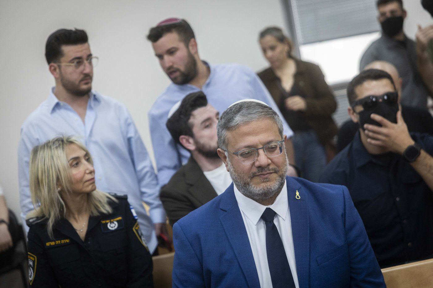 השר בן גביר באולם בית המשפט