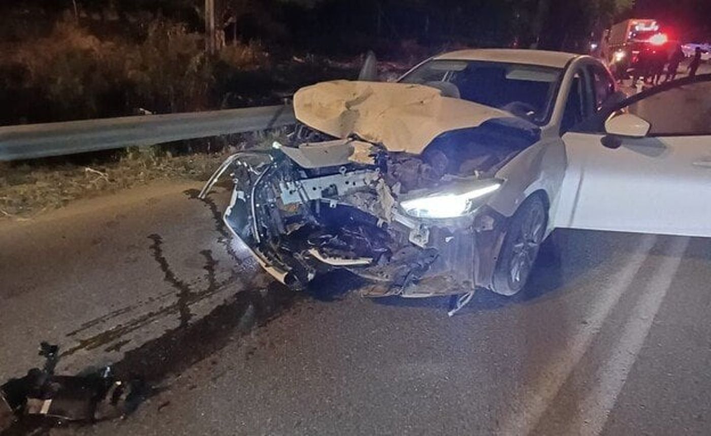 זירת התאונה בכביש 60