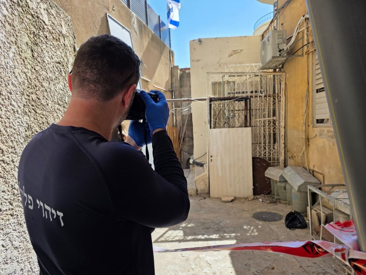 הזירה בה אותרה הגופה בחיפה
