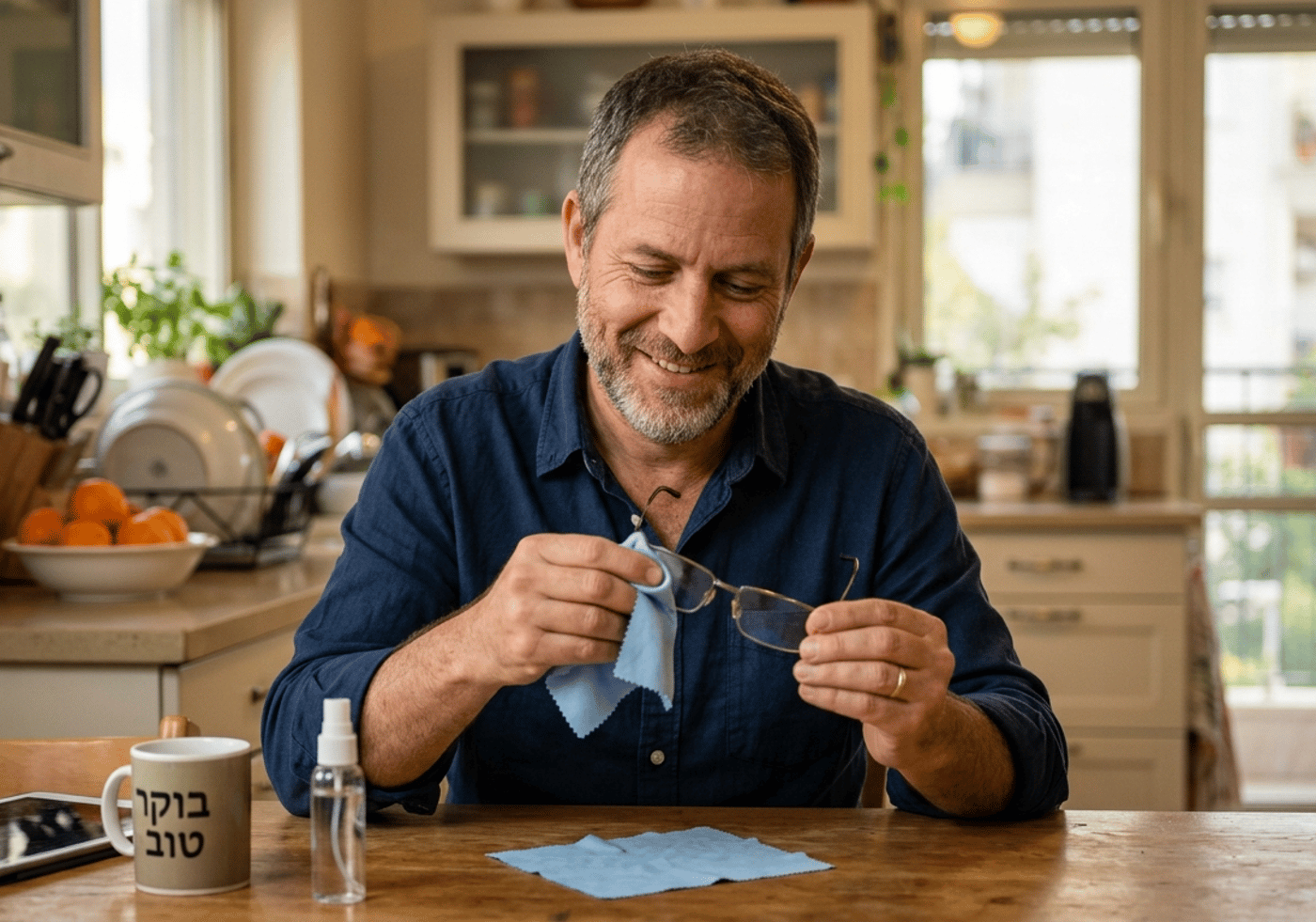 ניקוי משקפיים
