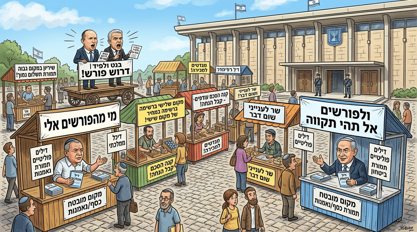 השוק הפוליטי לפני הבחירות לכנסת הבאה