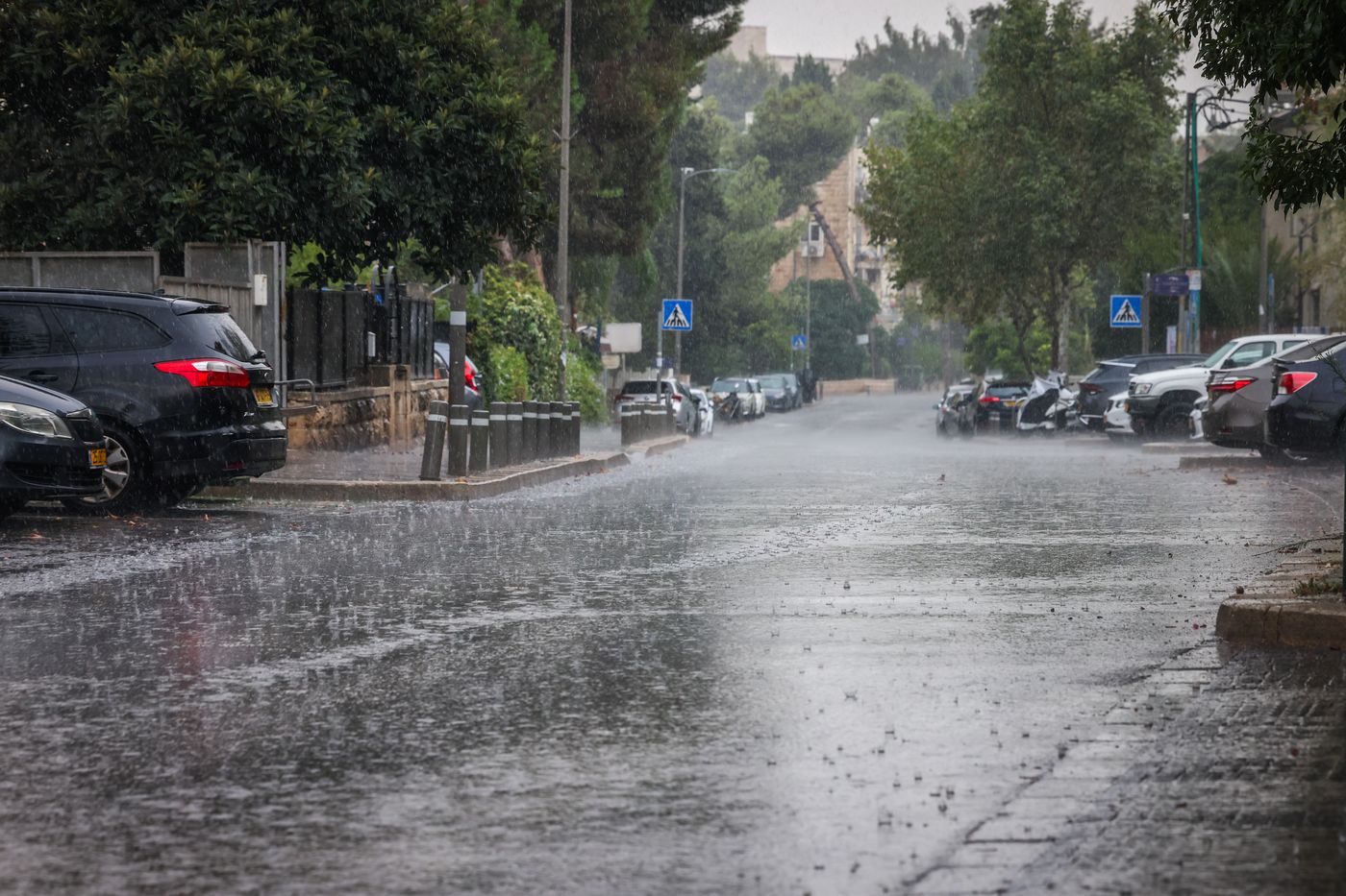 גשם באמצע אוגוסט בירושלים