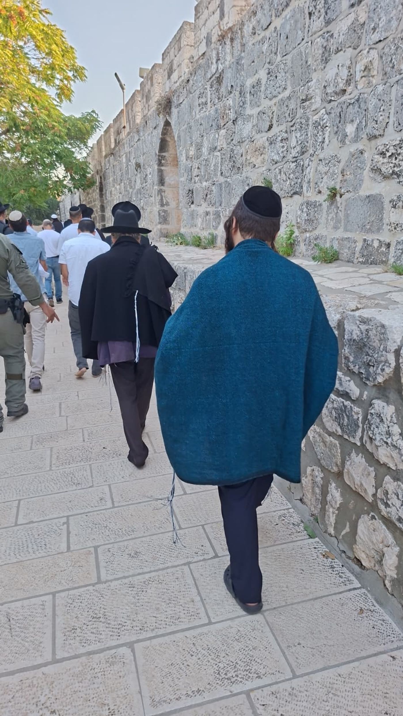 יהודים עם פשמינות בהר הבית
