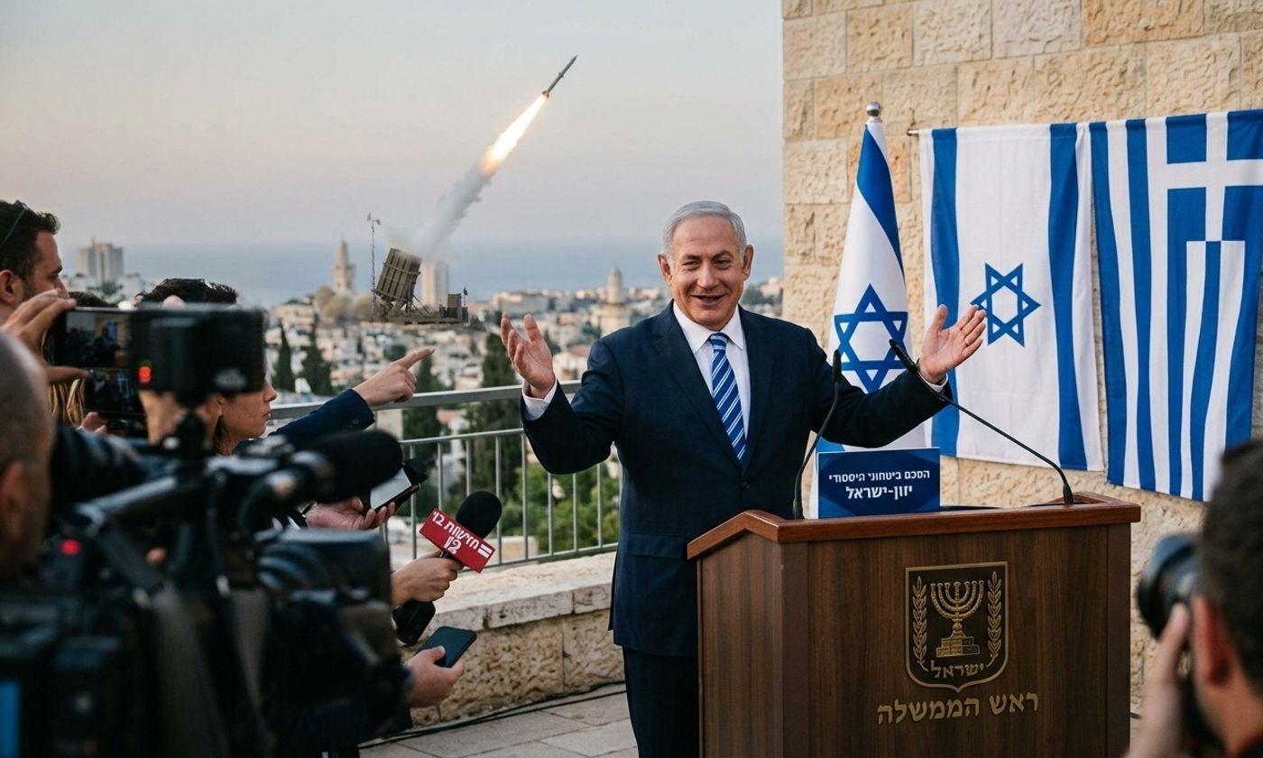 רמז לארדואן? נתניהו חוגג את ההסכם עם יוון