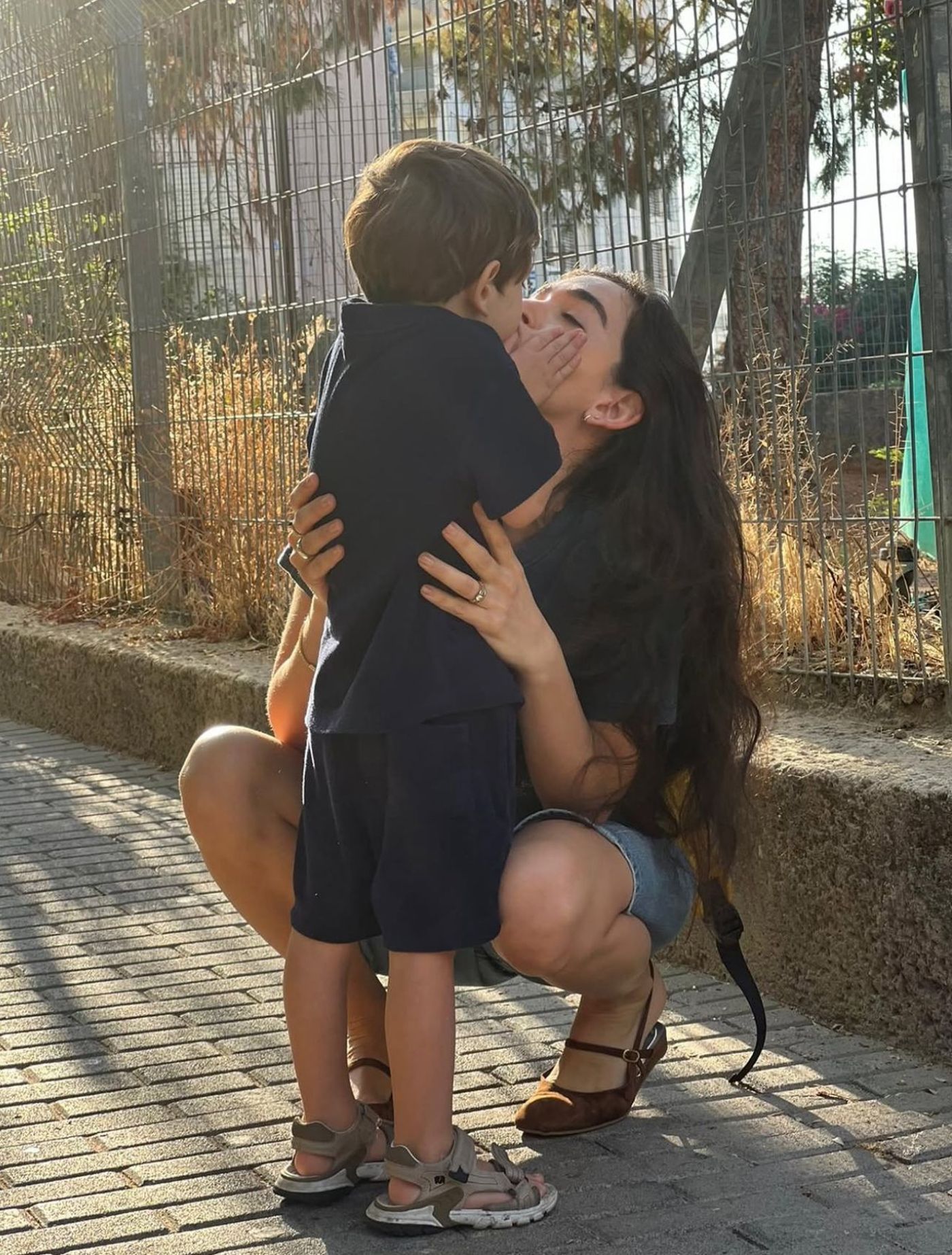 משי קליינשטיין עם בנה