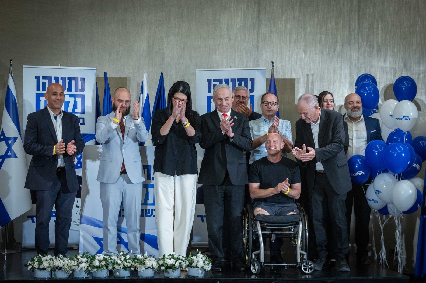 נתניהו עם המשוריינים החדשים בליכוד