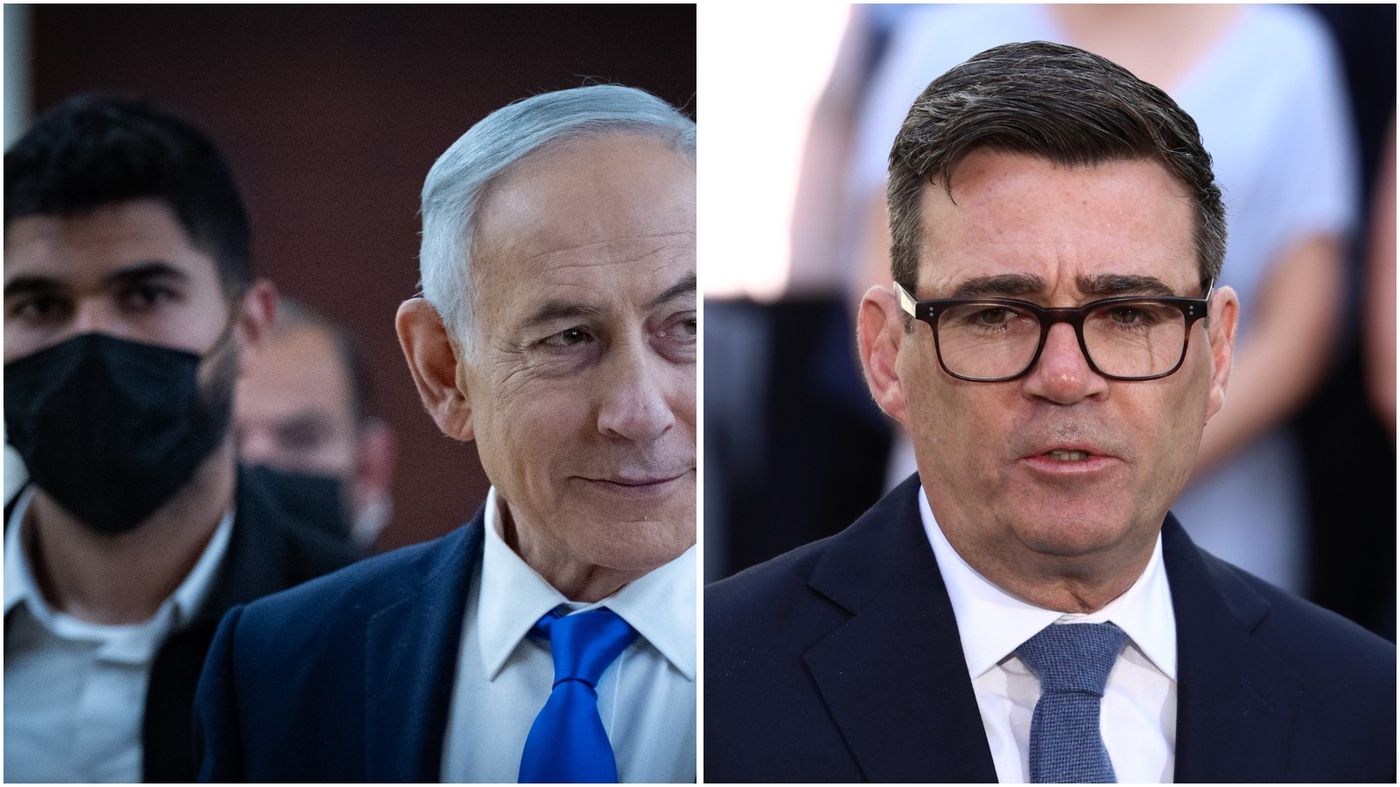 רה"מ נתניהו ומאבטח ורה"מ הבריטי ברנהאם