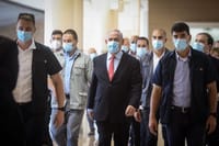 נתניהו והשרים בדרך לדיון בבית המשפט המחוזי