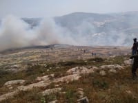 אש משתוללת סמוך ליצהר, חשד להצתה על ידי ערבים