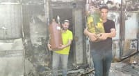 ספר תורה מוצא מבי"כ שרוף בלוד, שבוע שעבר