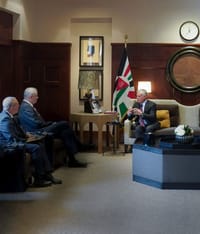 בלי אבו מאזן: גנץ נפגש עם המלך עבדאללה בירדן